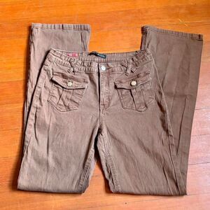 Hot Kiss y2k chocolate brown low rise bootcut jeans Size 11 / 27" waist